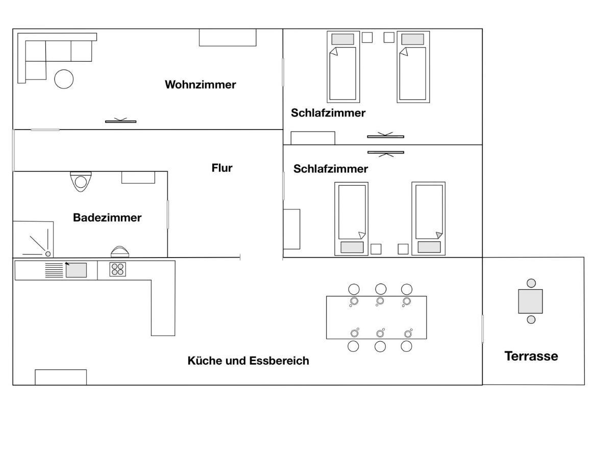 Moderne Ferienwohnung Klosterblick 古克斯哈根 外观 照片